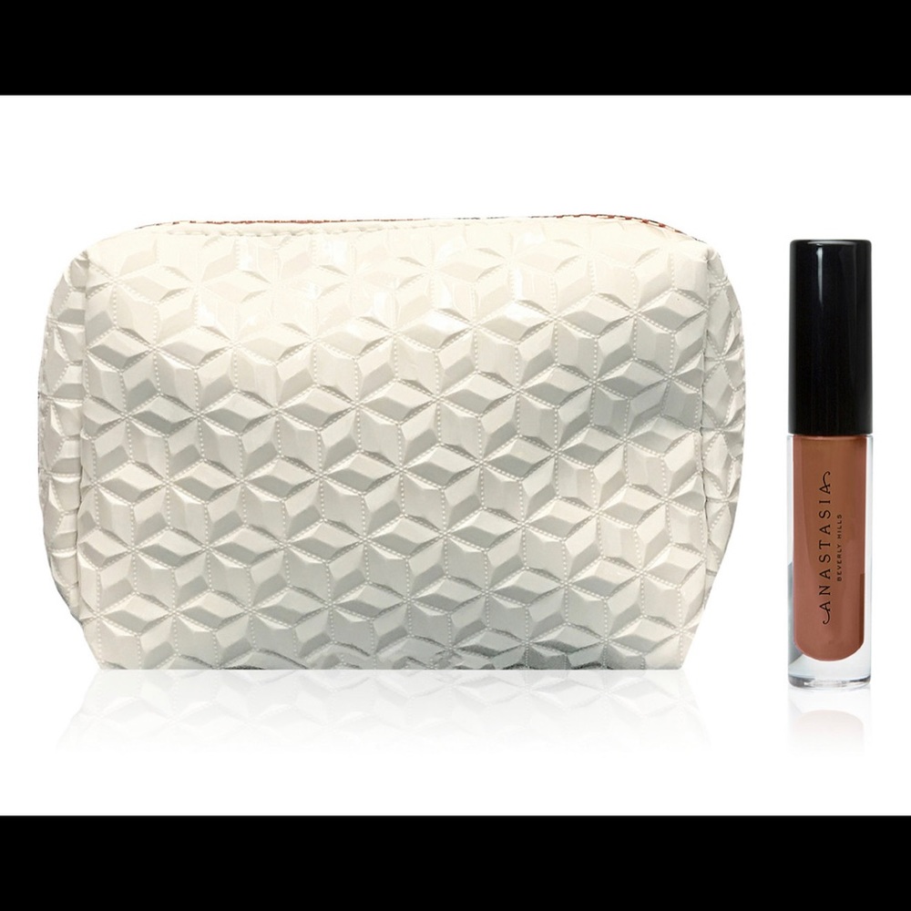 Anastasia Beverly Hills cosmetic bag with lipgloss